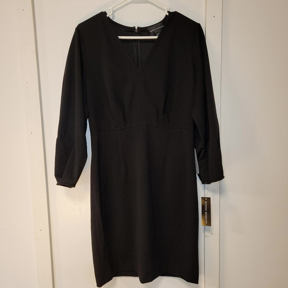 Donna Morgan Classic Black Midi Dress